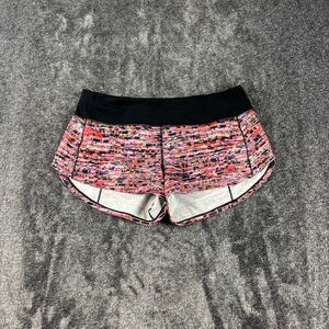 Lululemon Speed Up Short 2.5" Inseam Brief Lined Flash Pleat Orange Women's 6